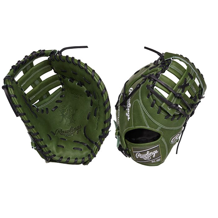 Rawlings H.O.H. Military Green 13 Inch Baseball First Base Mitt: PRODCTMG Equipment Rawlings 