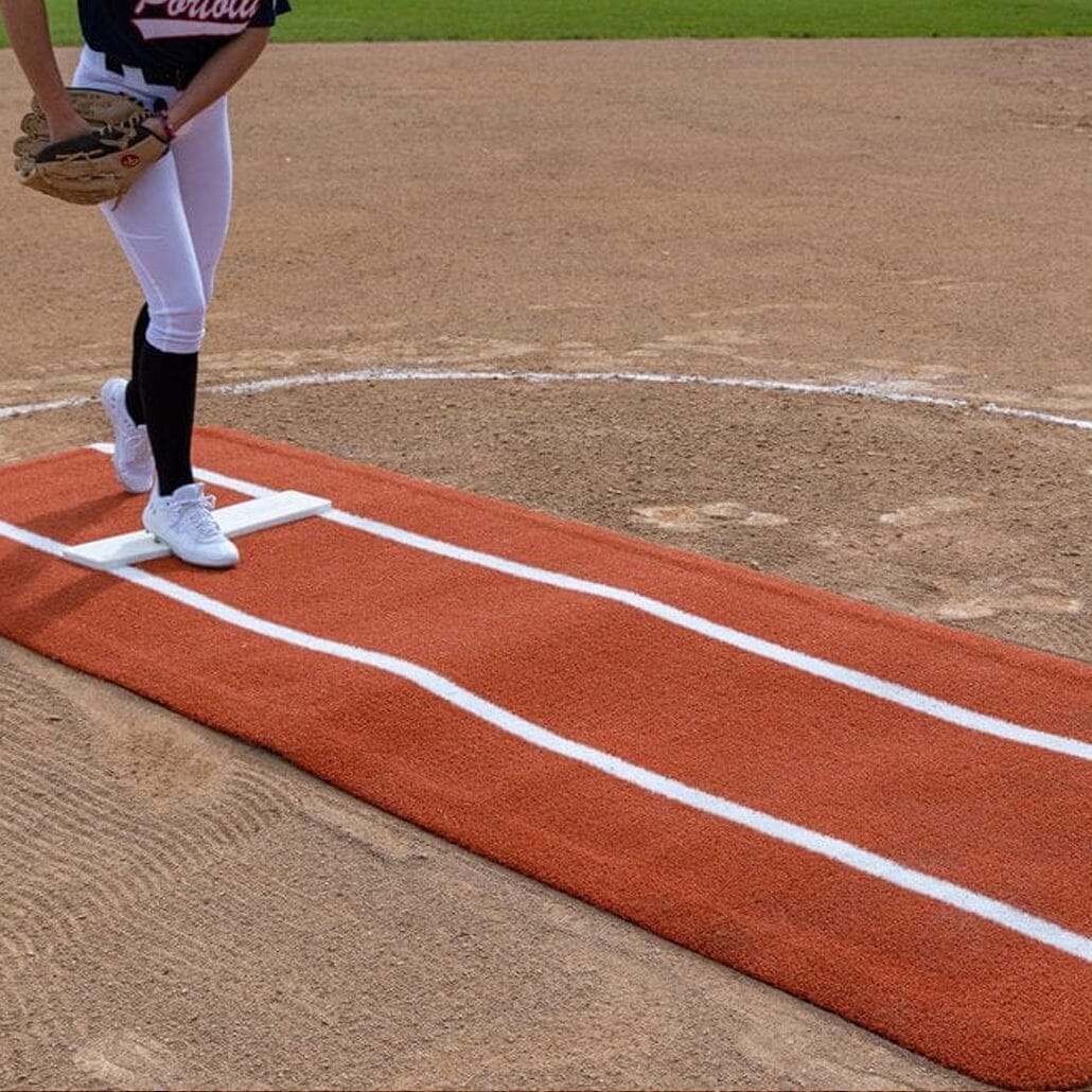 Portolite Pro Spiked Softball Game Mat (with lines): PROSP1036 Training & Field Portolite 