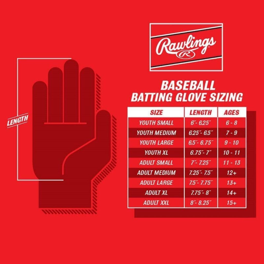 2025 Rawlings Workhorse® Adult Baseball Batting Gloves: WH25BG Black-Gold Equipment Rawlings 