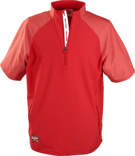 Rawlings Adult Colorsync Short-Sleeve Cage Jacket: CSSSJ2 Apparel Rawlings Small Scarlet 