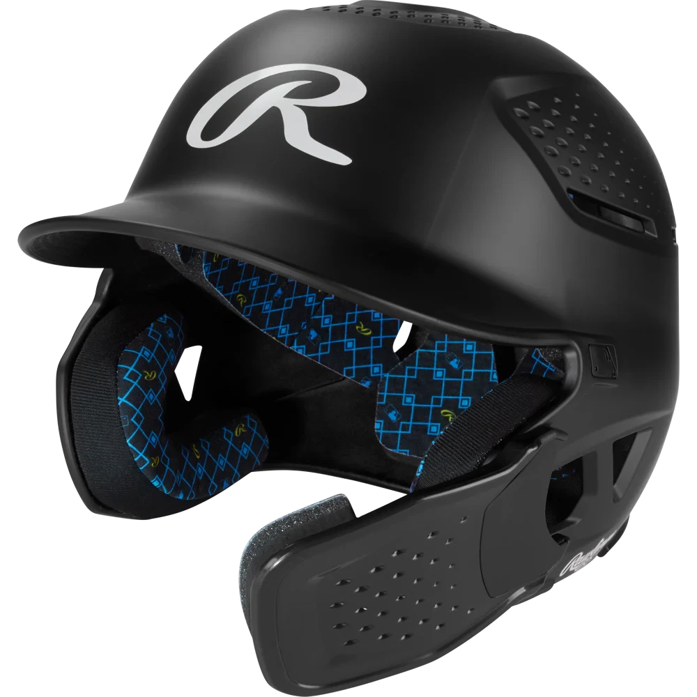 RAWLINGS RX2 REVERSE BATTING HELMET JUNIOR & SENIOR: RX2REVMAT Equipment Rawlings Black - Senior 