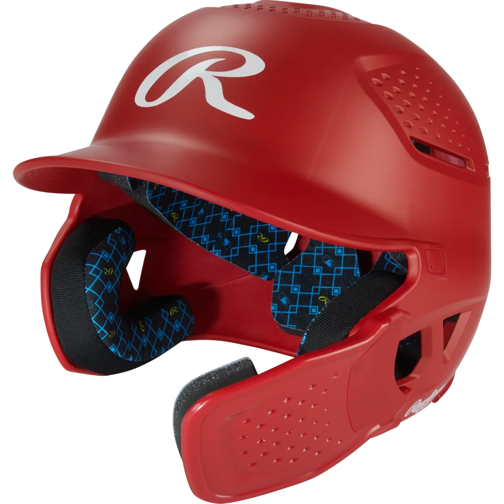RAWLINGS RX2 REVERSE BATTING HELMET JUNIOR & SENIOR: RX2REVMAT Equipment Rawlings Red - Senior 
