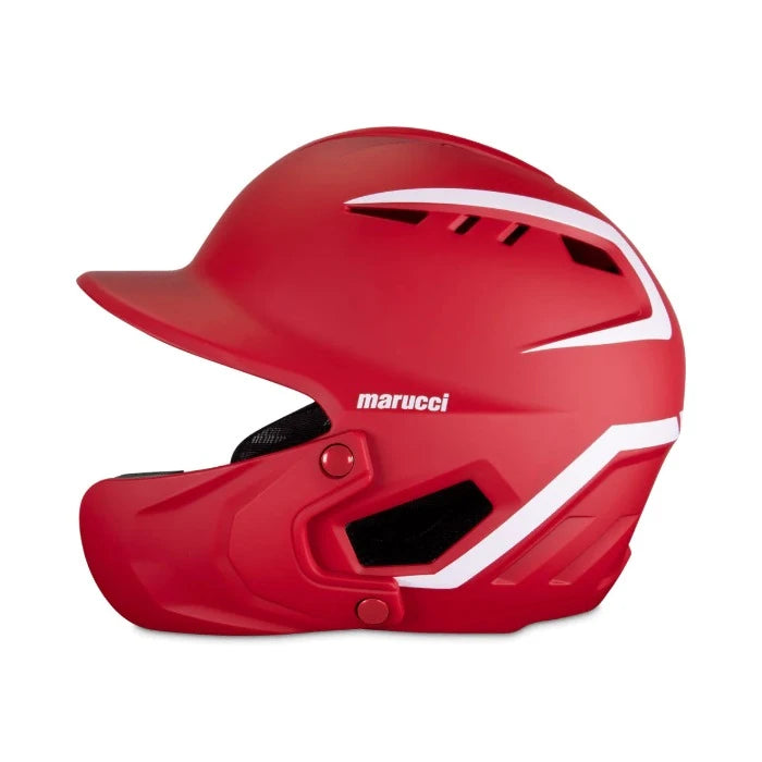 Marucci Duravent Two-Tone Baseball Batting Helmets (Junior or Senior): MBHDVJGT Equipment Marucci Red Junior-6 1/2&quot;-7 1/8&quot; 