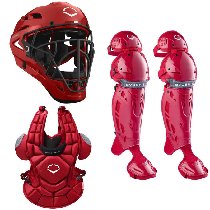 Evoshield SRZ-1™ Fastpitch Softball Catcher’s Equipment Set: SRZ-1 Fastpitch Equipment EvoShield Scarlet - Adult 