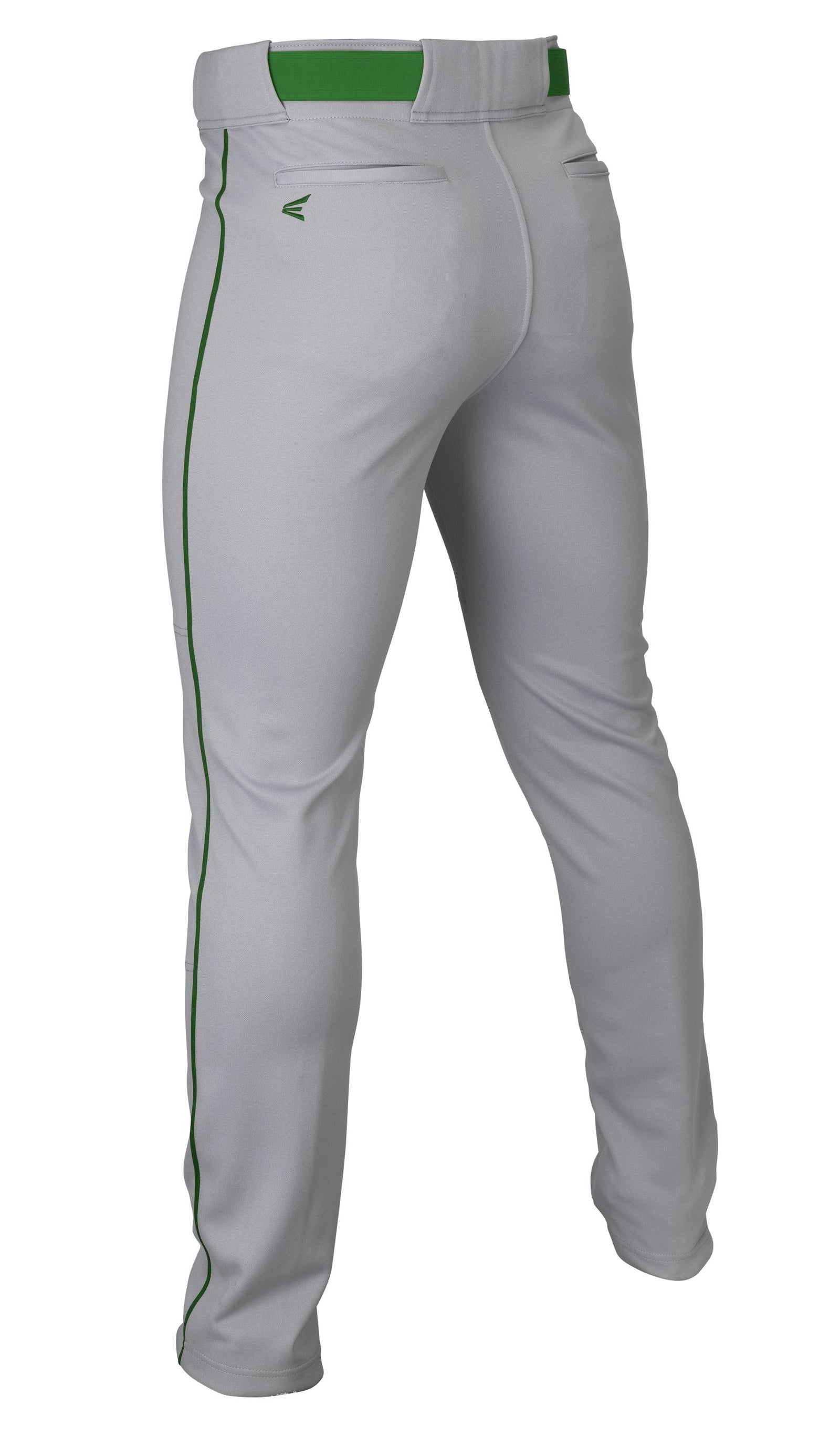 Easton Rival+ Adult Piped Pant: Grey-Dark Green Piping Apparel Easton 