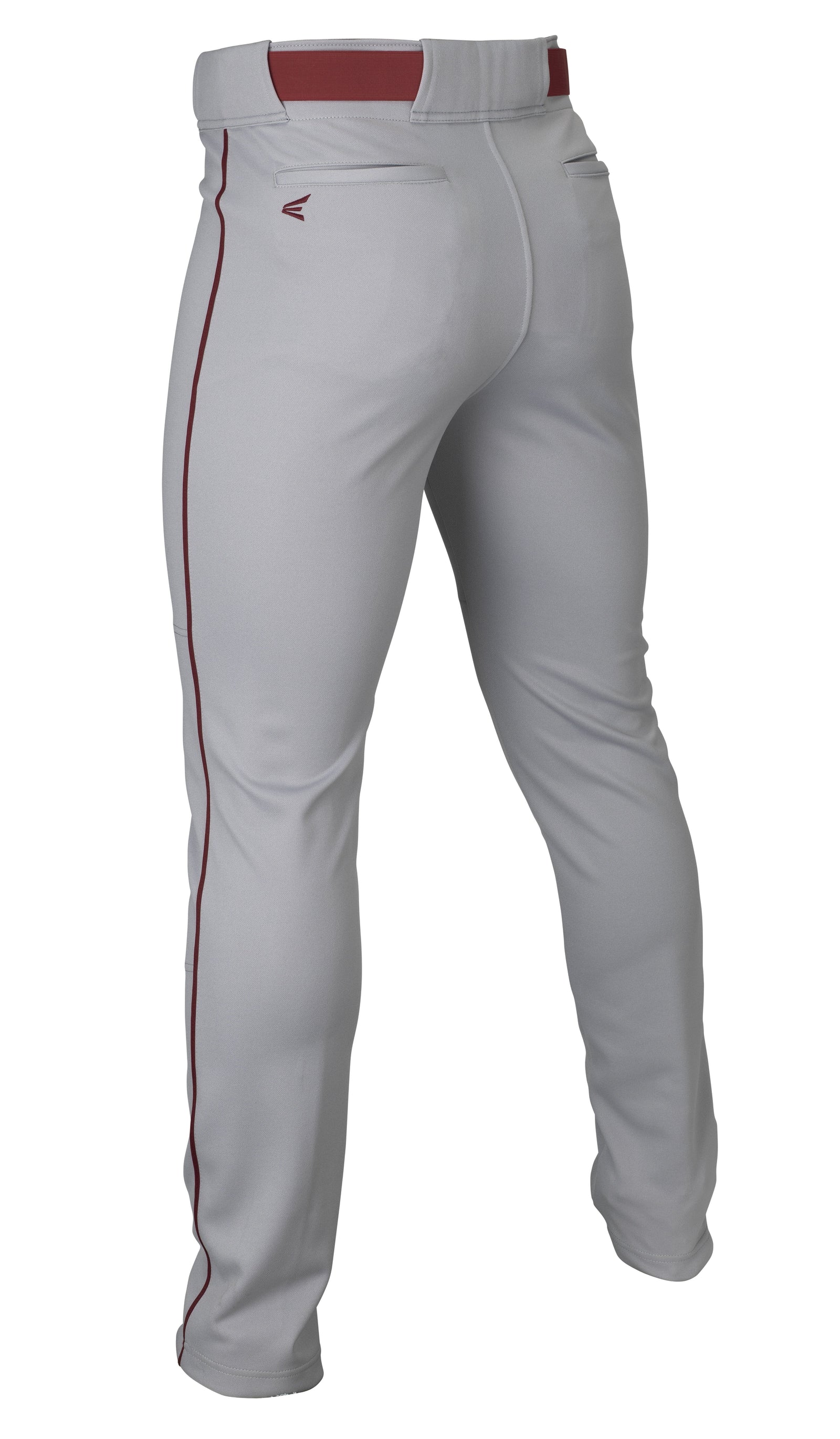 Easton Rival+ Adult Piped Pant: Grey-Maroon Piping Apparel Easton 