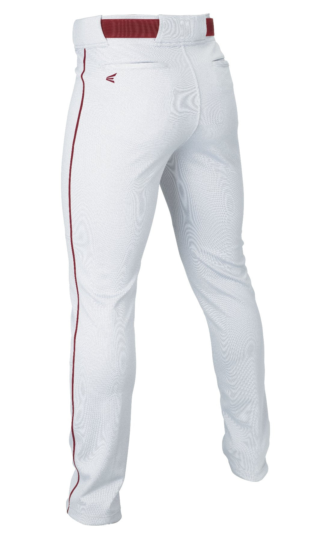 Easton Rival+ Adult Piped Pant: White-Maroon Piping Apparel Easton 