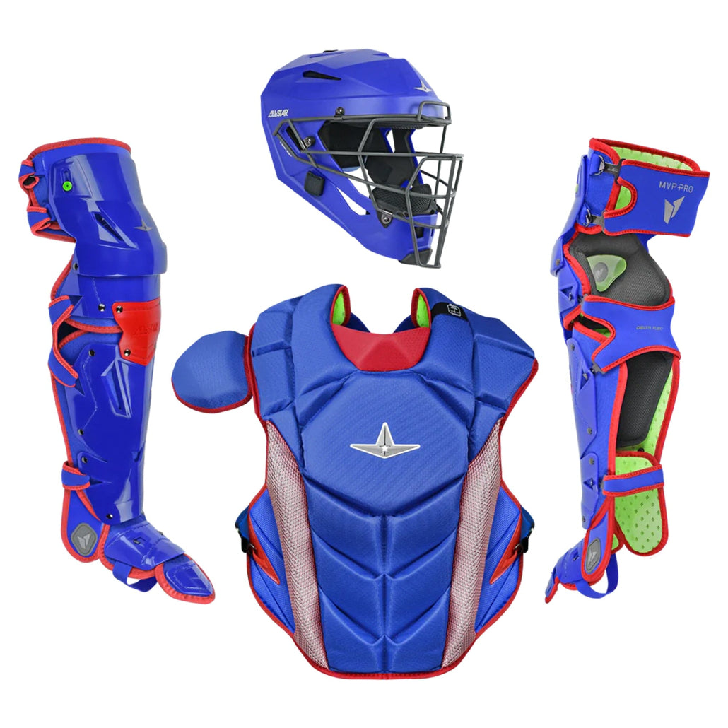 All-Star MVP-PRO SERIES™ YOUTH CATCHING SET: CKCC-5-SML Equipment All-Star Royal/Scarlet 