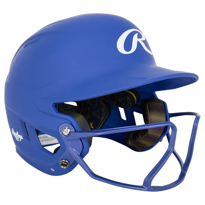 blue football helmet rawlings Rawlings Mach Hi-Viz Fastpitch Batting Helmet, CAROLINA Blue, Junior