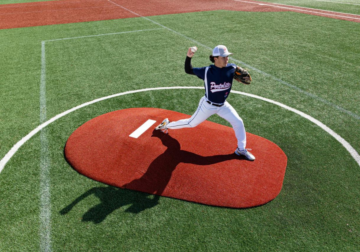 Portolite 10 Inch High 2-Piece Adult Game Mound: TPM9550 Training & Field Portolite Red 