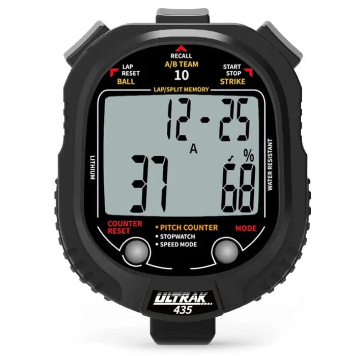 ULTRAK 435: Pitch Counter w/ Pitch Speed Tracker & 10 Memory Stopwatch Equipment Ultrak 