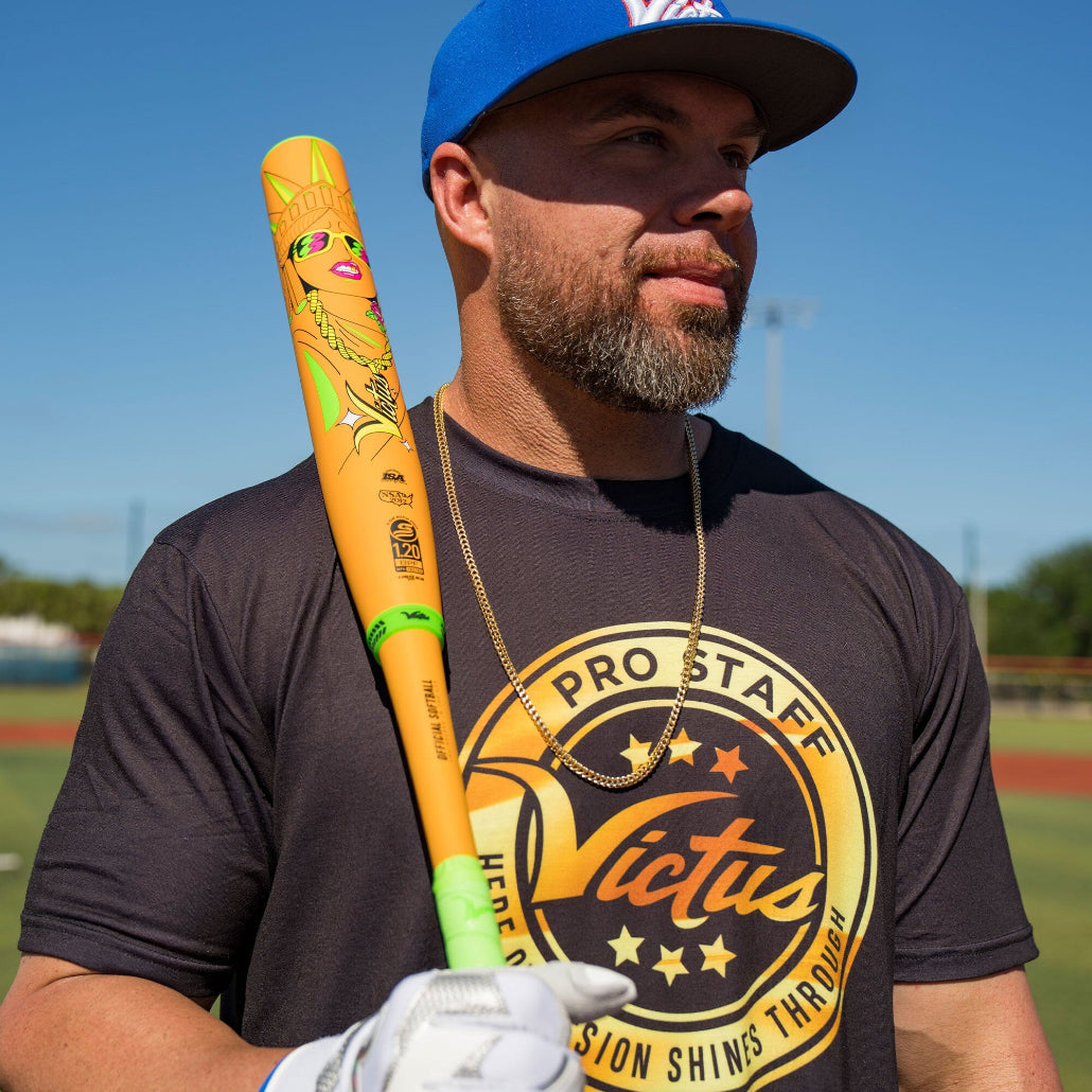 2027 Victus Beacon USSSA Neon Orange 2-Piece End-Loaded Slowpitch Bat: VSPBNO2YU Bats Victus 