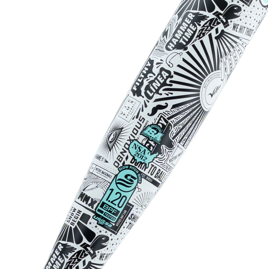 2026 Victus Nox White 1-Piece End-Loaded USSSA Slowpitch Softball Bat: VSPNX1YU Bats Victus 