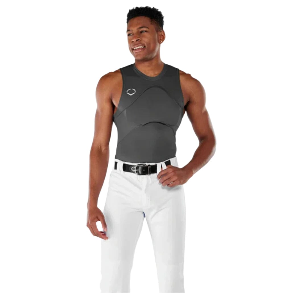 EvoShield Men's and Boy's Sleeveless Protective Chest Guard: WB5753801 Equipment EvoShield Charcoal Adult Large 