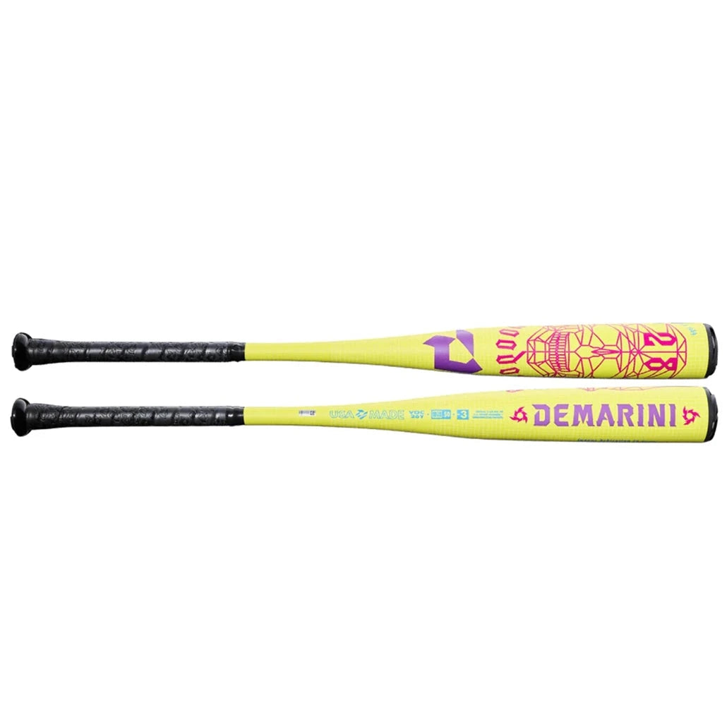 2026 DeMarini Voodoo One V2 Solar Yellow LE (-3) BBCOR Baseball Bat: WBD2651010 Bats DeMarini 
