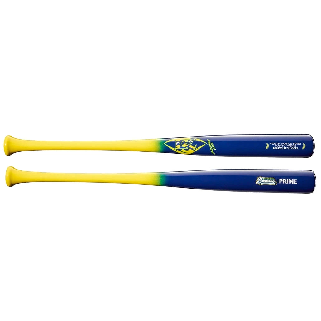 Louisville Slugger Youth Prime Maple Savannah Bananas RA13 Wood Baseball Bat: WBL4160010 Bats Louisville Slugger 
