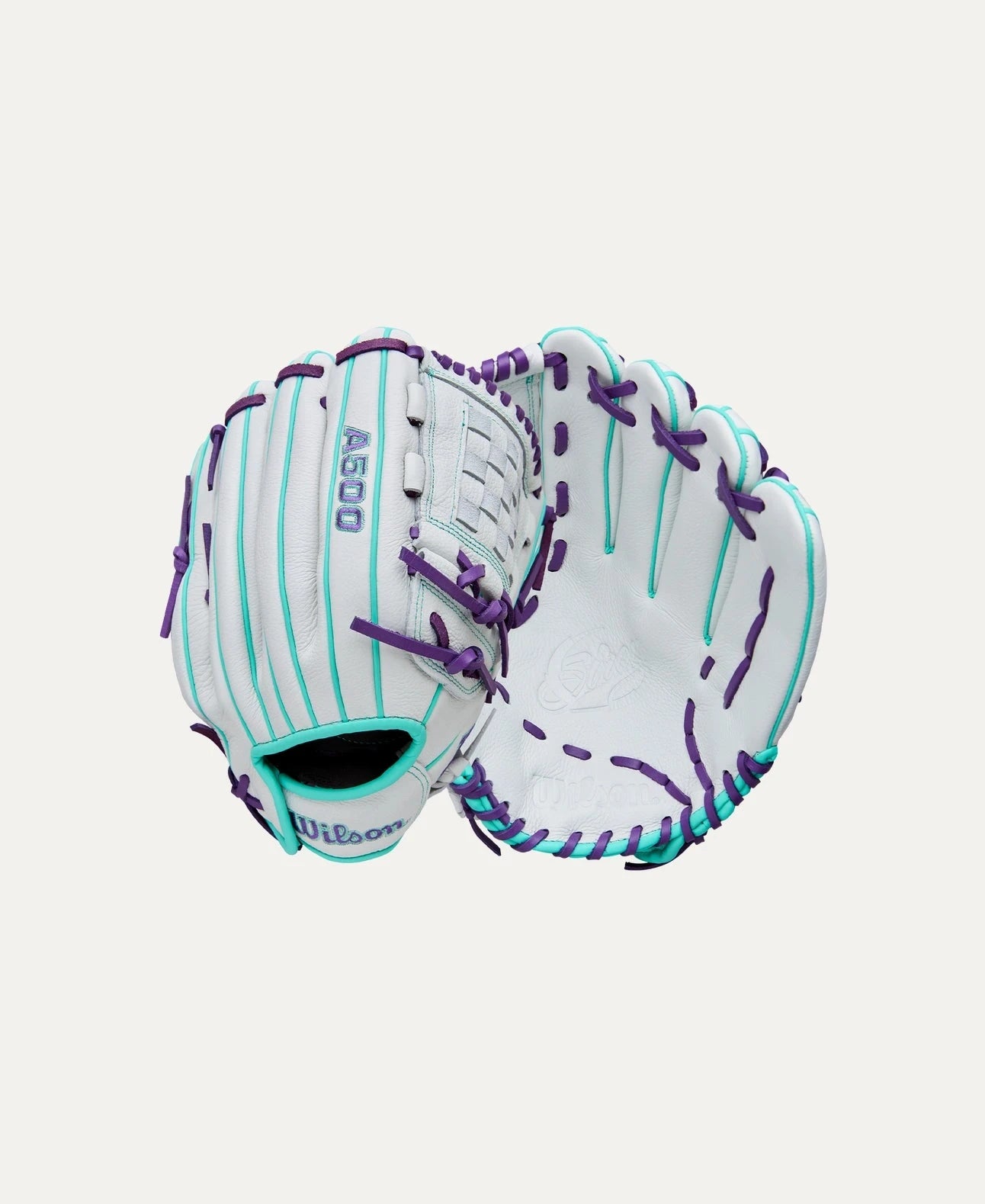 2026 Wilson A500™ Siren 12" Youth Fastpitch Glove: WBW10355912 Equipment Wilson Sporting Goods Wear On Left 