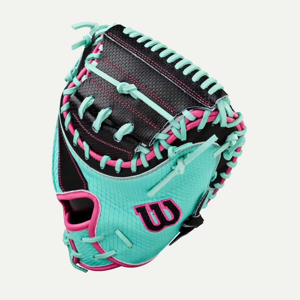 2026 Wilson Spring A2000® SCM23SS 33.5” Baseball Catcher’s Mitt: WBW104142335 Equipment Wilson Sporting Goods Wear on Left 