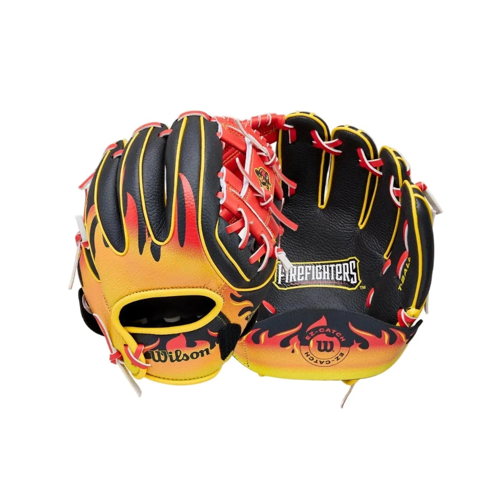 Wilson A200 EZ Catch Firefighters Youth Baseball: WBW10430210 Equipment Wilson Sporting Goods Wear on Left 