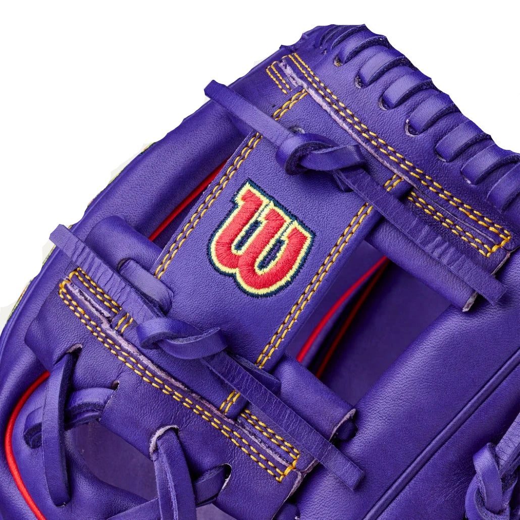 2026 Wilson A2000® Big League Chew Ground Ball Grape 11.5": WBW104621115 Equipment Wilson Sporting Goods Wear on Left 