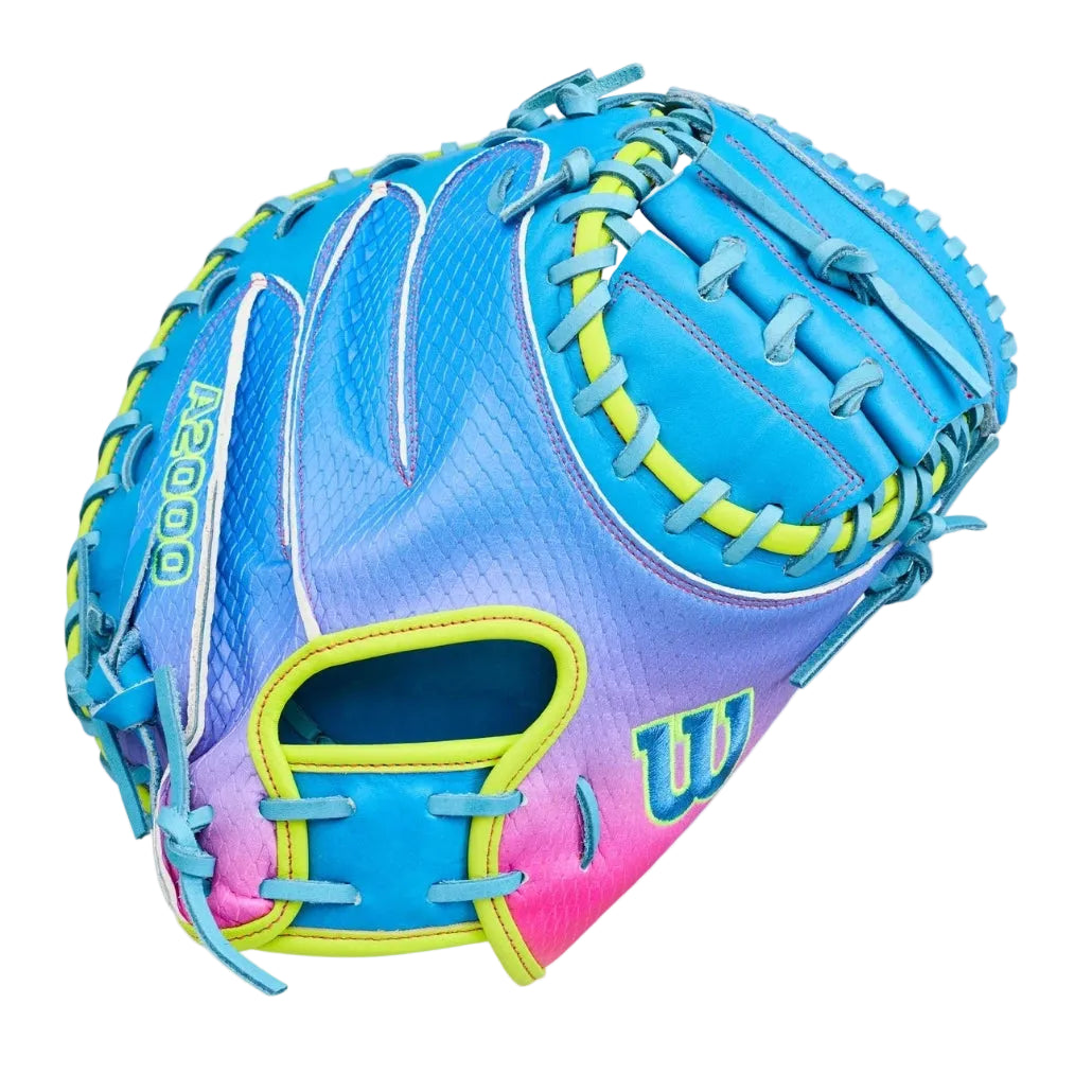 2026 Wilson A2000® Love the Moment™ CM33SS 33” Catcher’s Mitt: WBW10483533 Equipment Wilson Sporting Goods Wear on Left 