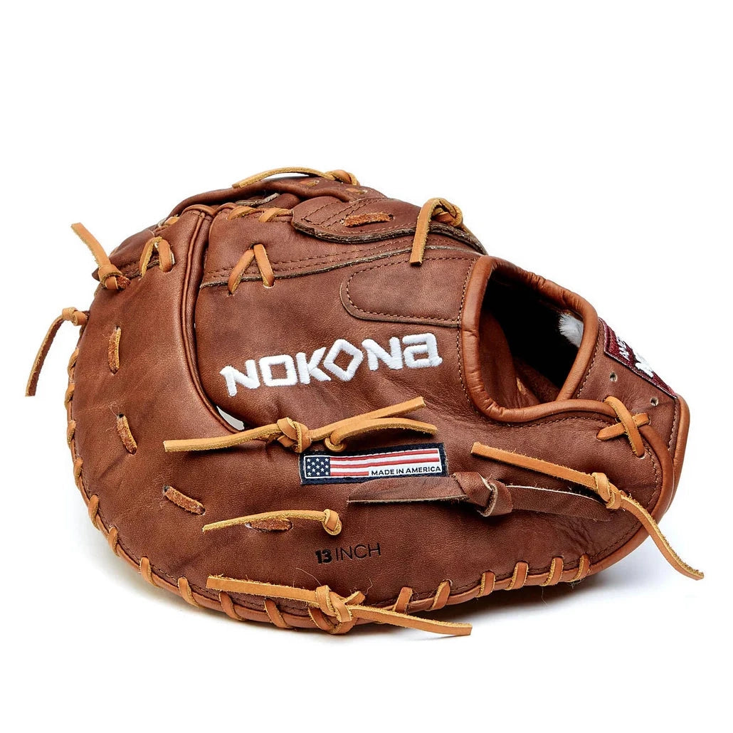 Nokona WEPN70H Walnut Baseball/Softball 1st Base Mitt 13": WEPN70H Equipment Nokona 