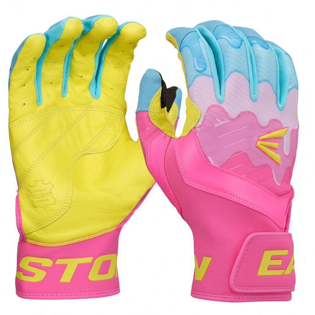 Easton Walk-Off Ethos Drip Adult or Youth Batting Gloves (Blue-Pink): WOBG25 Equipment Easton 