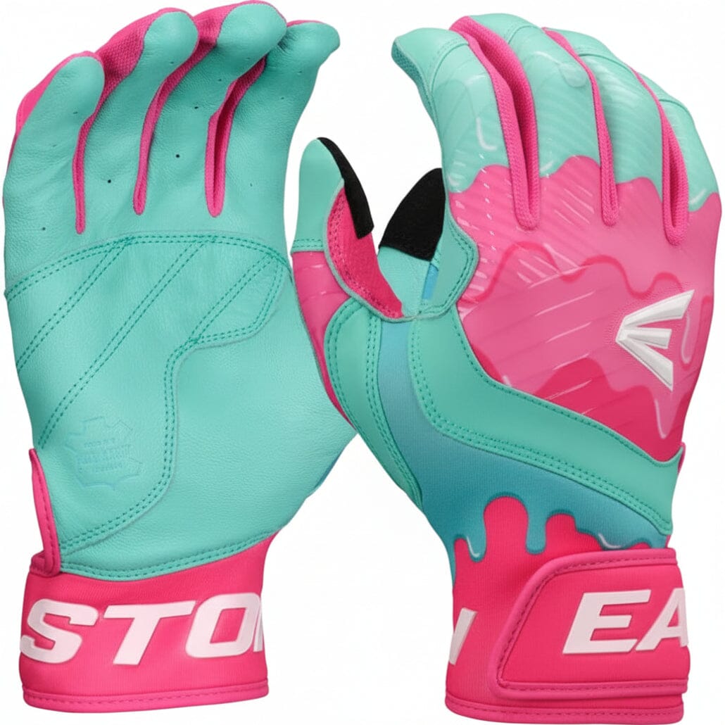 Easton Walk-Off Ethos Drip Adult or Youth Batting Gloves (Mint-Pink): WOBG25 Equipment Easton 