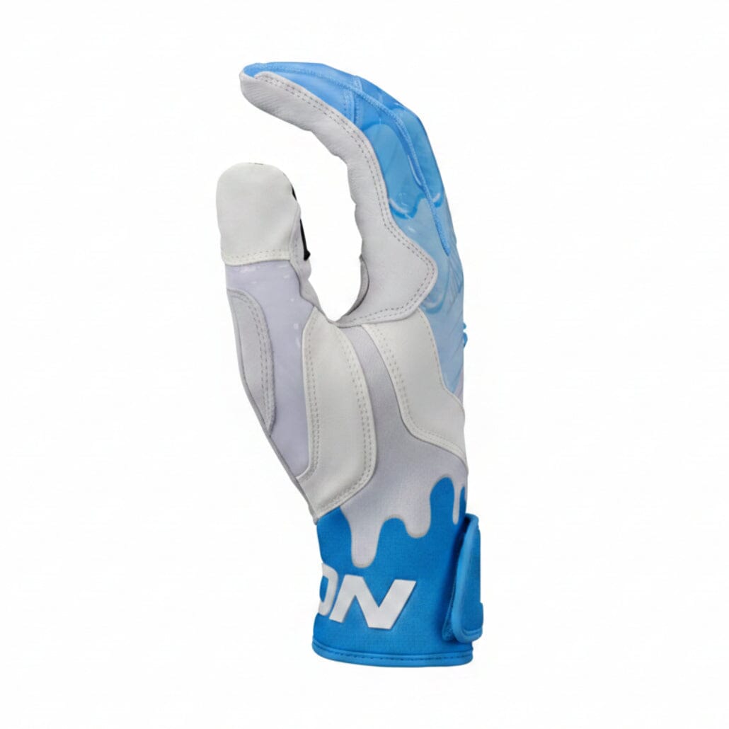 Easton Walk-Off Ethos Drip Adult or Youth Batting Gloves (White-Blue): WOBG25 Equipment Easton 