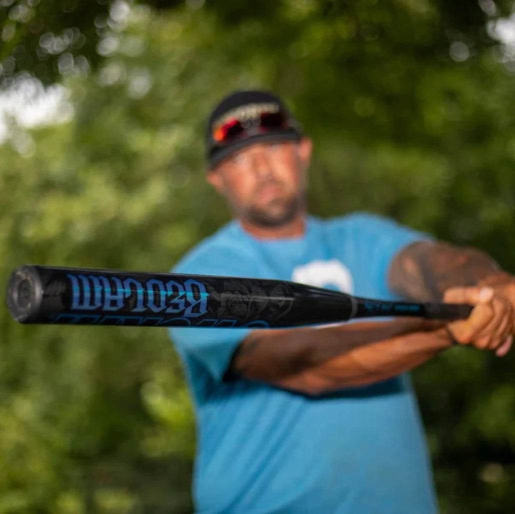 2026 Worth Bedlam Black XL 13.5" USA (ASA) Slowpitch Softball Bat: WSA6BDBKL Bats Worth 