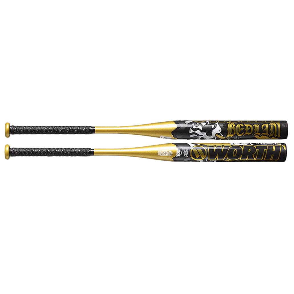 2025 Worth Bedlam Gold 13 Inch USSSA Slowpitch Softball Bat: WSU5BEDG1L Bats Worth 