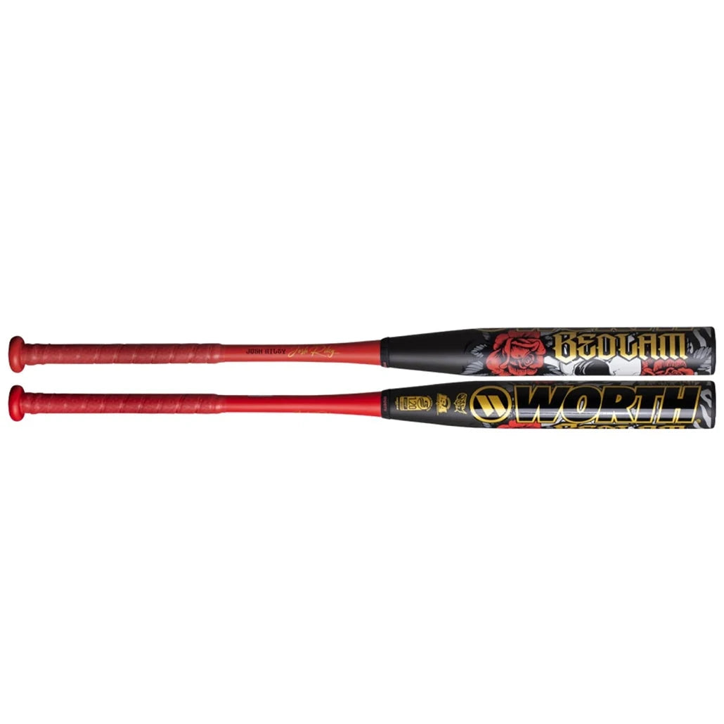 2026 Worth Bedlam Josh Riley 12" XXL End-Load USSSA 2-Piece Slowpitch Softball Bat : WSU6JRB12X Bats Worth 