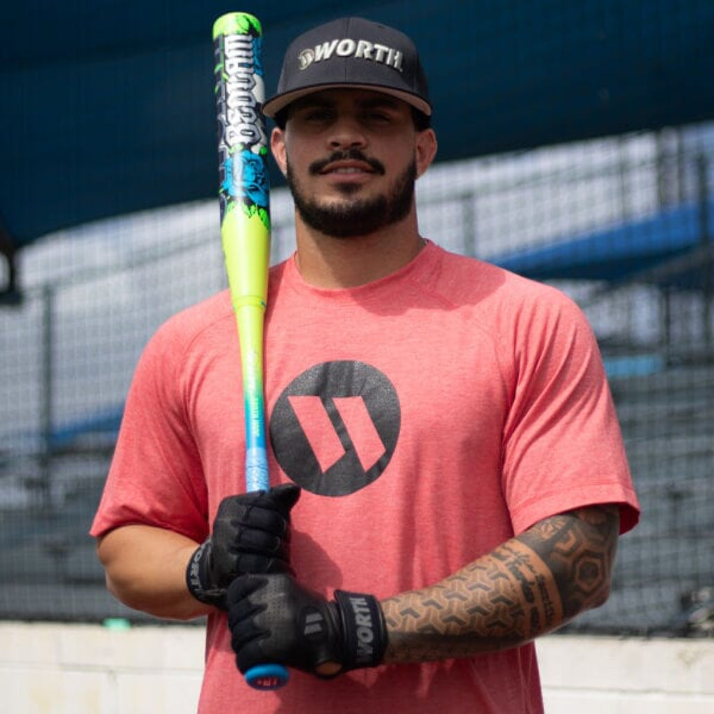 2026 Worth Bedlam Josh Riley 12.5" XL End-Load USSSA 2-Piece Slowpitch Softball Bat : WSU6JRBEDL Bats Worth 