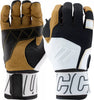 Marucci MBG2BKSM Adult Blacksmith Full Wrap Batting Gloves: Black-White