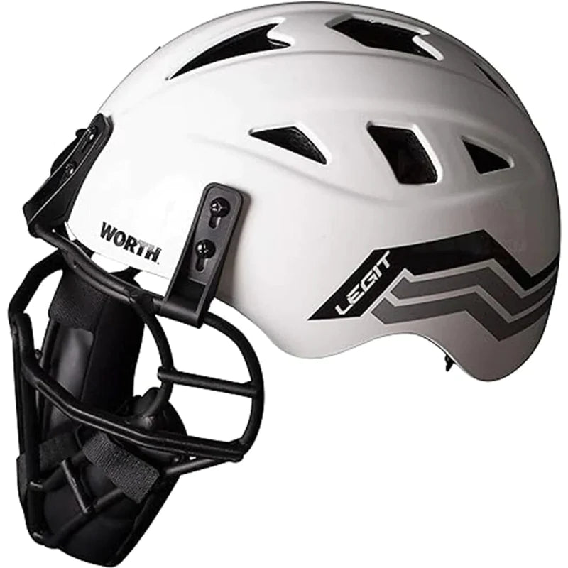 Worth Legit Protective Softball Pitcher&#39;s Mask: LGTPH Equipment Worth White 