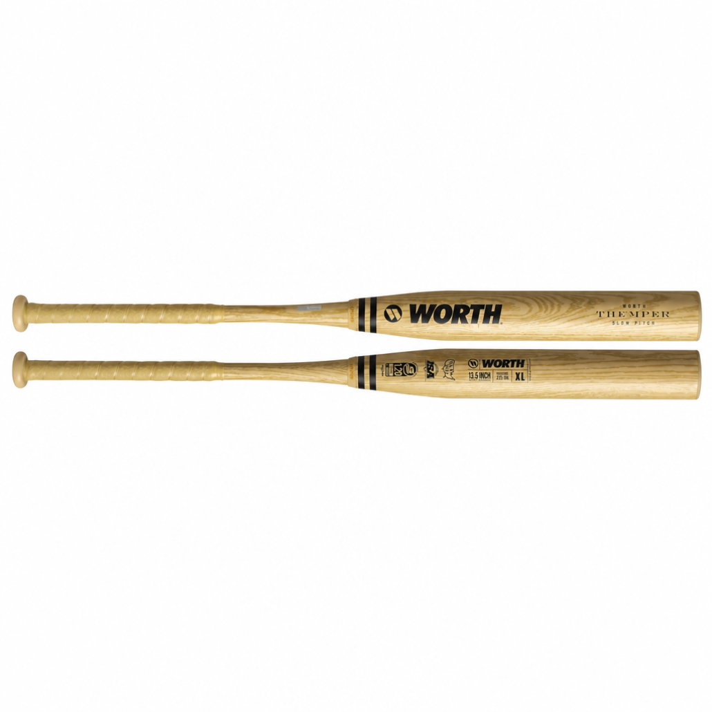 2027 Worth Thumper XL 2-Piece End-Loaded 13.5 Inch USSSA Slowpitch Softball Bat: WSU6THWBL