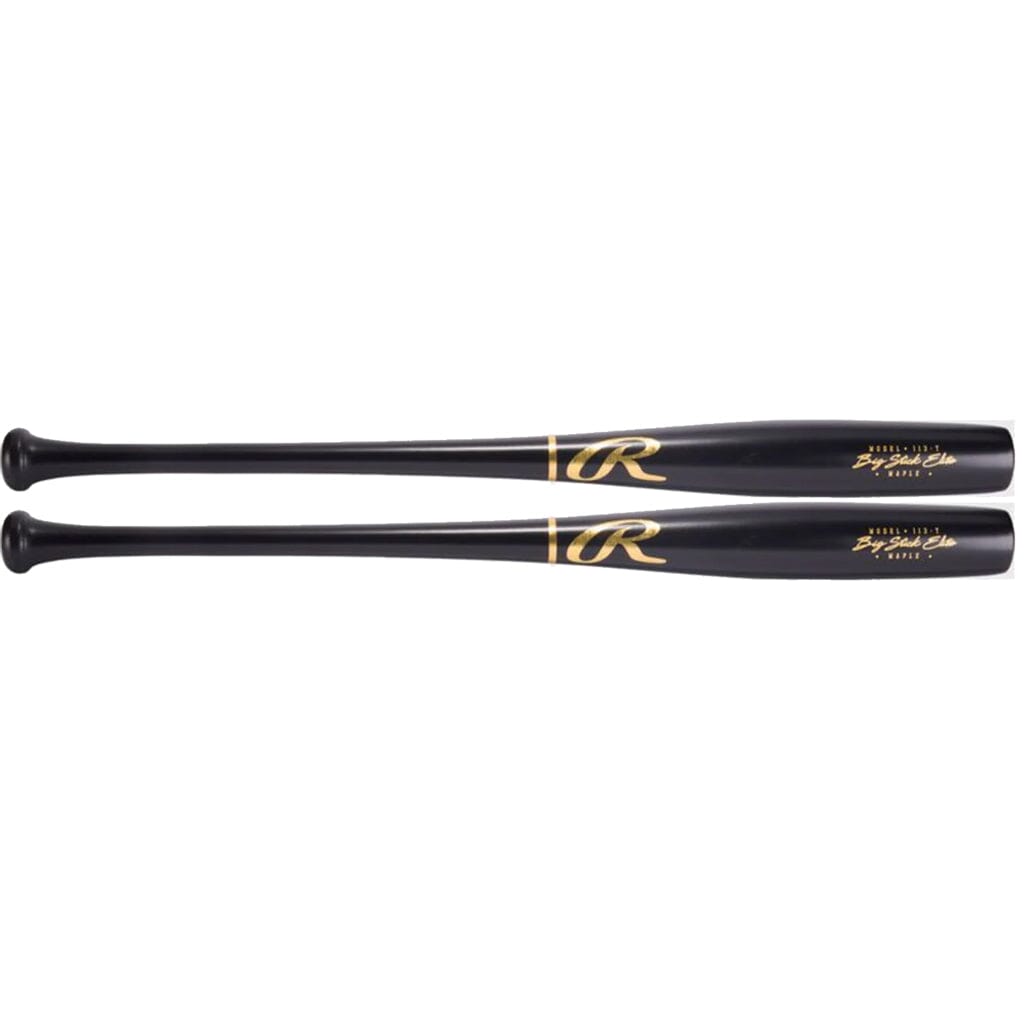 Rawlings Big Stick I13T Torpedo Maple Wood Baseball Bat (Black-Gold): RBSM6 Bats Rawlings 