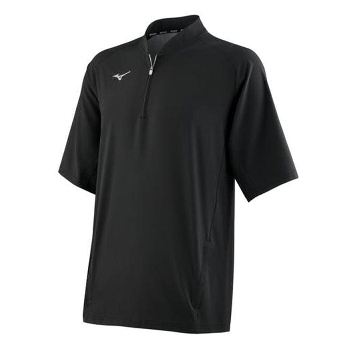 Mizuno Men's Gametime Short Sleeve Baseball Hitting Jacket: 351123 Apparel Mizuno Small Black 