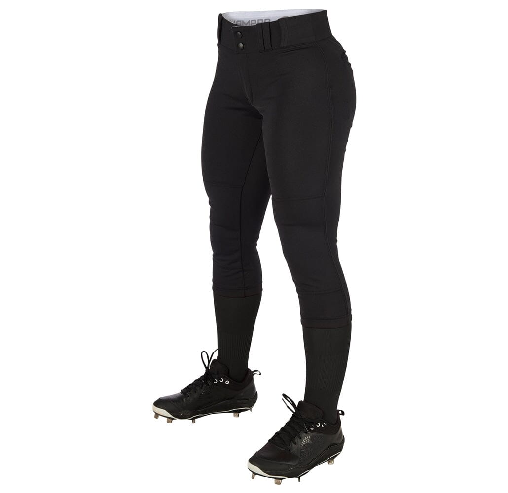 Champro Womens/Girls Tournament Low Rise Solid Pants: BP11 Apparel Champro Black Youth Large 