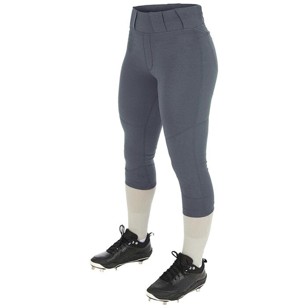 Pantalon Softball Femme Champro – Coupe Basse, Polyester, Taille S, Graphite