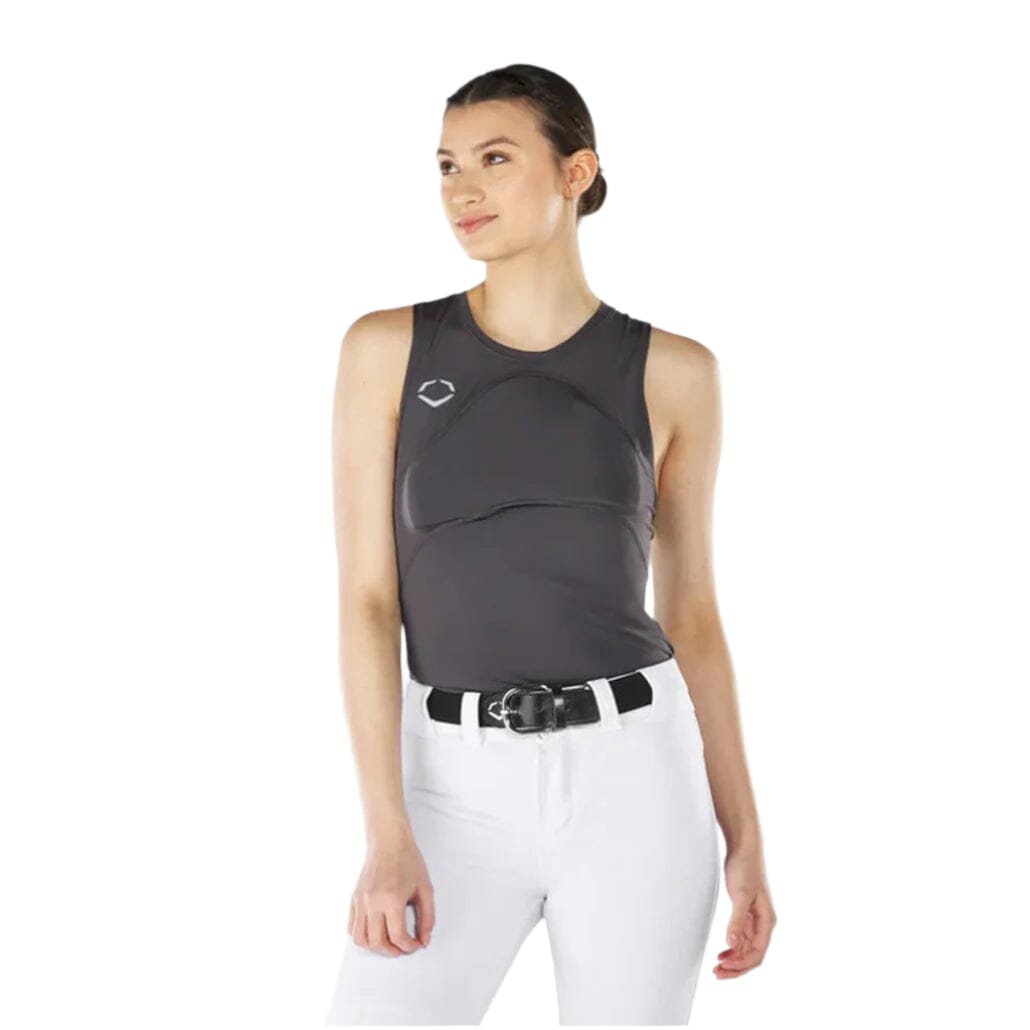 EvoShield Women's/ Girl's Racerback Chest Guard Sleeveless Shirt: WB5747701/ WB5747601 Apparel EvoShield Charcoal Adult Large 