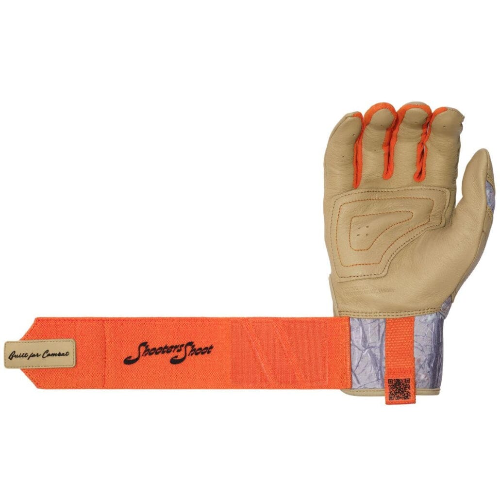 Combat MFG Outdoor Long Strap Batting Gloves - Shooters (Sand-Orange): BG2LS Equipment Combat 