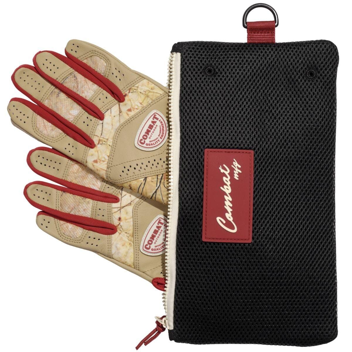 Combat MFG Outdoor Long Strap Batting Gloves - Hunter (Sand-Red): BG2LS Equipment Combat 