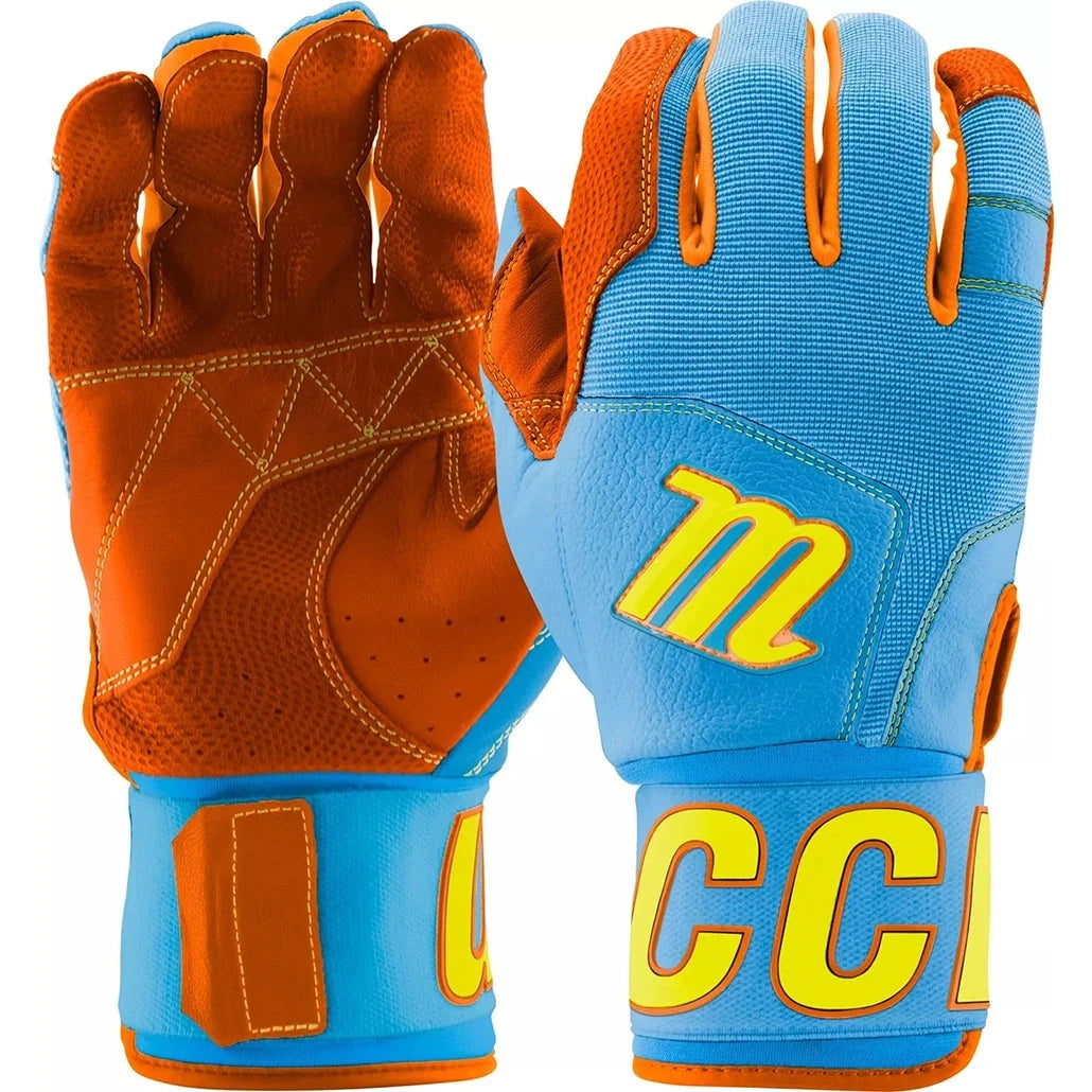 Marucci MBG2BKSM Adult Blacksmith Full Wrap Batting Gloves: Columbia-Orange Equipment Marucci 