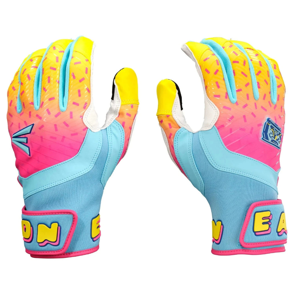 Easton Spring Break Walk-Off Ethos Adult or Youth Batting Gloves Light Blue-Pink: WOBG25SB Equipment Easton 