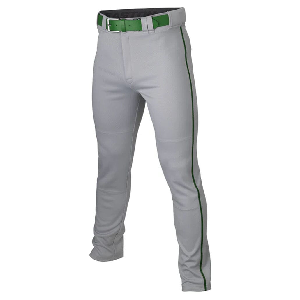 Easton Rival+ Adult Piped Pant: Grey-Dark Green Piping Apparel Easton 