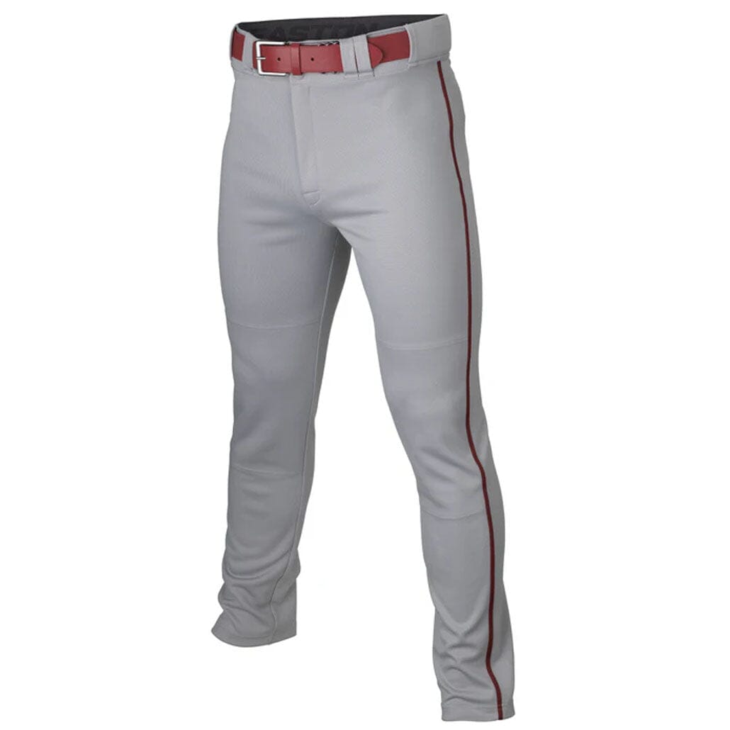 Easton Rival+ Adult Piped Pant: Grey-Maroon Piping Apparel Easton 