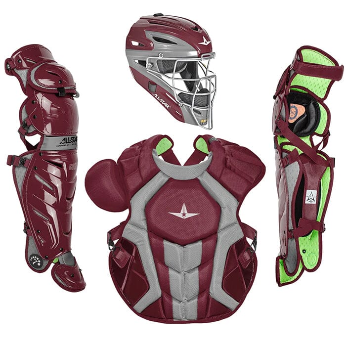 All-Star Adult System 7 Axis Baseball Catcher’s Set: CKCCPRO1X Equipment All-Star Maroon 