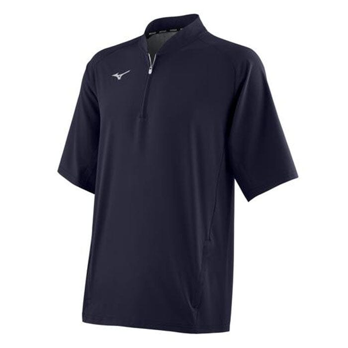 Mizuno Men&#39;s Gametime Short Sleeve Baseball Hitting Jacket: 351123 Apparel Mizuno Small Navy 