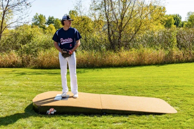 Portolite 6" Oversized Two-Piece Youth Game Mound: TPM6125 Training & Field Portolite Tan 
